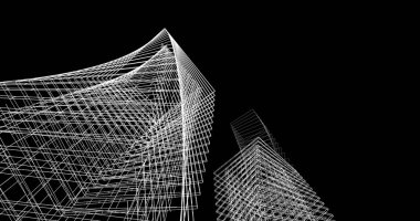 soyut mimari duvar kağıdı tasarımı, dijital konsept arkaplan