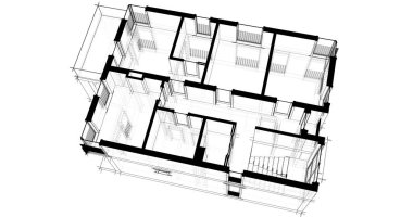soyut mimari duvar kağıdı tasarımı, dijital konsept arkaplan