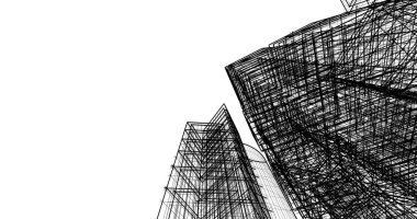 soyut mimari duvar kağıdı tasarımı, dijital konsept arkaplan