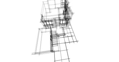 soyut mimari duvar kağıdı tasarımı, dijital konsept arkaplan