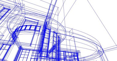 soyut mimari duvar kağıdı tasarımı, dijital konsept arkaplan