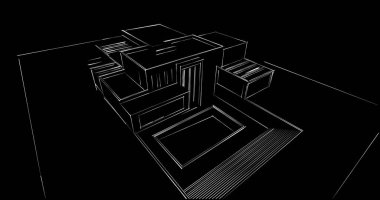 soyut mimari duvar kağıdı tasarımı, dijital konsept arkaplan