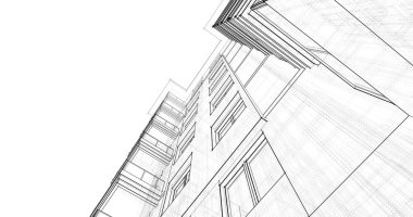 soyut mimari duvar kağıdı tasarımı, dijital konsept arkaplan