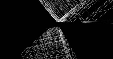 soyut mimari duvar kağıdı tasarımı, dijital konsept arkaplan