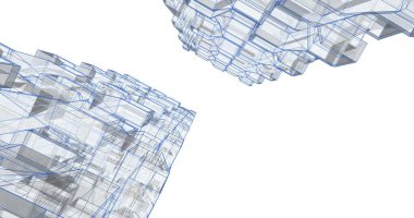 soyut mimari duvar kağıdı tasarımı, dijital konsept arkaplan