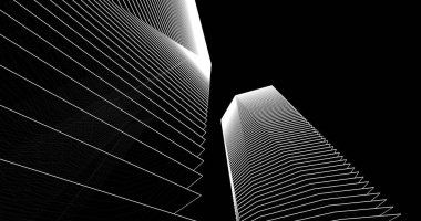 soyut mimari duvar kağıdı tasarımı, dijital konsept arkaplan