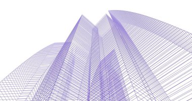 soyut mimari duvar kağıdı tasarımı, dijital konsept arkaplan