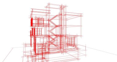 soyut mimari duvar kağıdı tasarımı, dijital konsept arkaplan