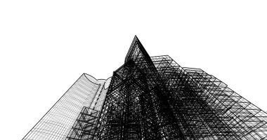 soyut mimari duvar kağıdı tasarımı, dijital konsept arkaplan