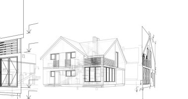 soyut mimari duvar kağıdı tasarımı, dijital konsept arkaplan