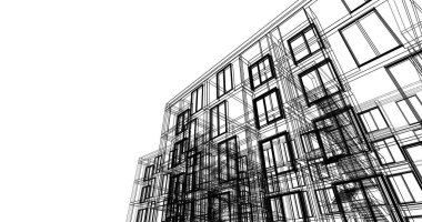 soyut mimari duvar kağıdı tasarımı, dijital konsept arkaplan