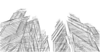 soyut mimari duvar kağıdı tasarımı, dijital konsept arkaplan