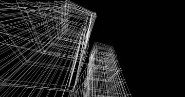 soyut mimari duvar kağıdı tasarımı, dijital konsept arkaplan