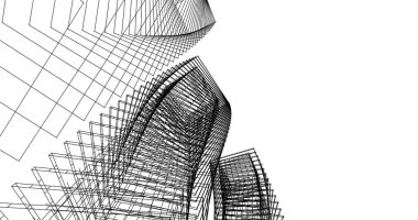 soyut mimari duvar kağıdı tasarımı, dijital konsept arkaplan