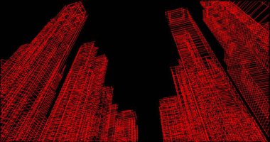 Mimari sanat konseptinde soyut çizgiler, minimum geometrik şekiller. 