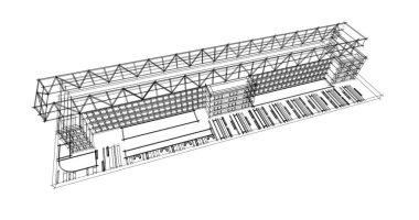 soyut mimari duvar kağıdı tasarımı, dijital konsept arkaplan