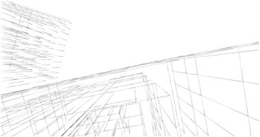 soyut mimari duvar kağıdı tasarımı, dijital konsept arkaplan