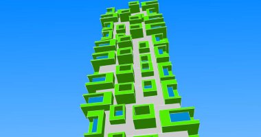 soyut mimari duvar kağıdı tasarımı, dijital konsept arkaplan