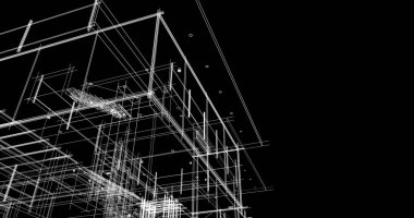 soyut mimari duvar kağıdı tasarımı, dijital konsept arkaplan