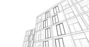 soyut mimari duvar kağıdı tasarımı, dijital konsept arkaplan