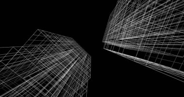 soyut mimari duvar kağıdı tasarımı, dijital konsept arkaplan