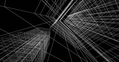 soyut mimari duvar kağıdı tasarımı, dijital konsept arkaplan