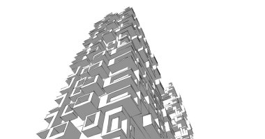 soyut mimari duvar kağıdı tasarımı, dijital konsept arkaplan