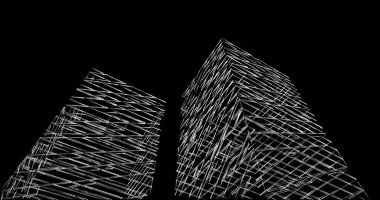 soyut mimari duvar kağıdı tasarımı, dijital konsept arkaplan