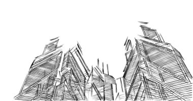 soyut mimari duvar kağıdı tasarımı, dijital konsept arkaplan