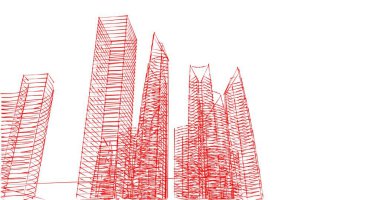 soyut mimari duvar kağıdı tasarımı, dijital konsept arkaplan