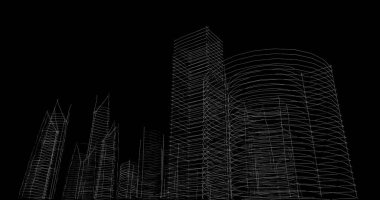 soyut mimari duvar kağıdı tasarımı, dijital konsept arkaplan