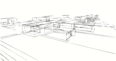 soyut mimari duvar kağıdı tasarımı, dijital konsept arkaplan