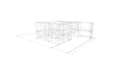 soyut mimari duvar kağıdı tasarımı, dijital konsept arkaplan