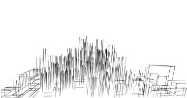 soyut mimari duvar kağıdı tasarımı, dijital konsept arkaplan