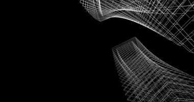 soyut mimari duvar kağıdı tasarımı, dijital konsept arkaplan