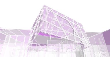 soyut mimari duvar kağıdı tasarımı, dijital konsept arkaplan