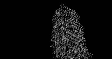 soyut mimari duvar kağıdı tasarımı, dijital konsept arkaplan