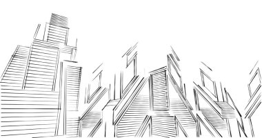 soyut mimari duvar kağıdı tasarımı, dijital konsept arkaplan