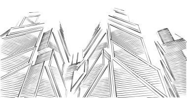 soyut mimari duvar kağıdı tasarımı, dijital konsept arkaplan