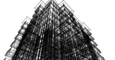 soyut mimari duvar kağıdı tasarımı, dijital konsept arkaplan