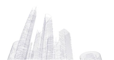 soyut mimari duvar kağıdı tasarımı, dijital konsept arkaplan