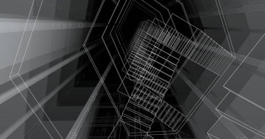 soyut mimari duvar kağıdı tasarımı, dijital konsept arkaplan