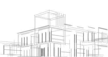 soyut mimari duvar kağıdı tasarımı, dijital konsept arkaplan