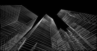 soyut mimari duvar kağıdı tasarımı, dijital konsept arkaplan