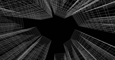 soyut mimari duvar kağıdı tasarımı, dijital konsept arkaplan