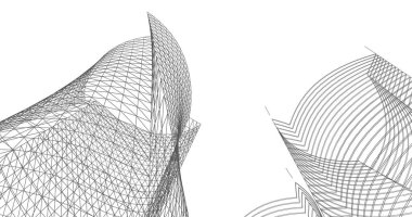 soyut mimari duvar kağıdı tasarımı, dijital konsept arkaplan