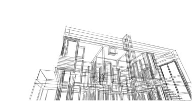 soyut mimari duvar kağıdı tasarımı, dijital konsept arkaplan