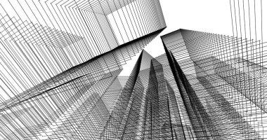 soyut mimari duvar kağıdı tasarımı, dijital konsept arkaplan