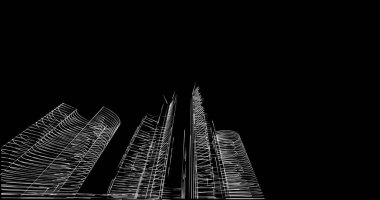 soyut mimari duvar kağıdı tasarımı, dijital konsept arkaplan