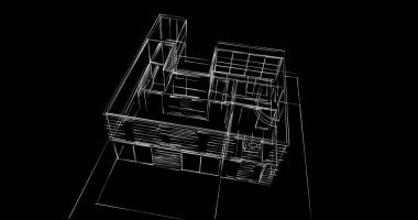 soyut mimari duvar kağıdı tasarımı, dijital konsept arkaplan